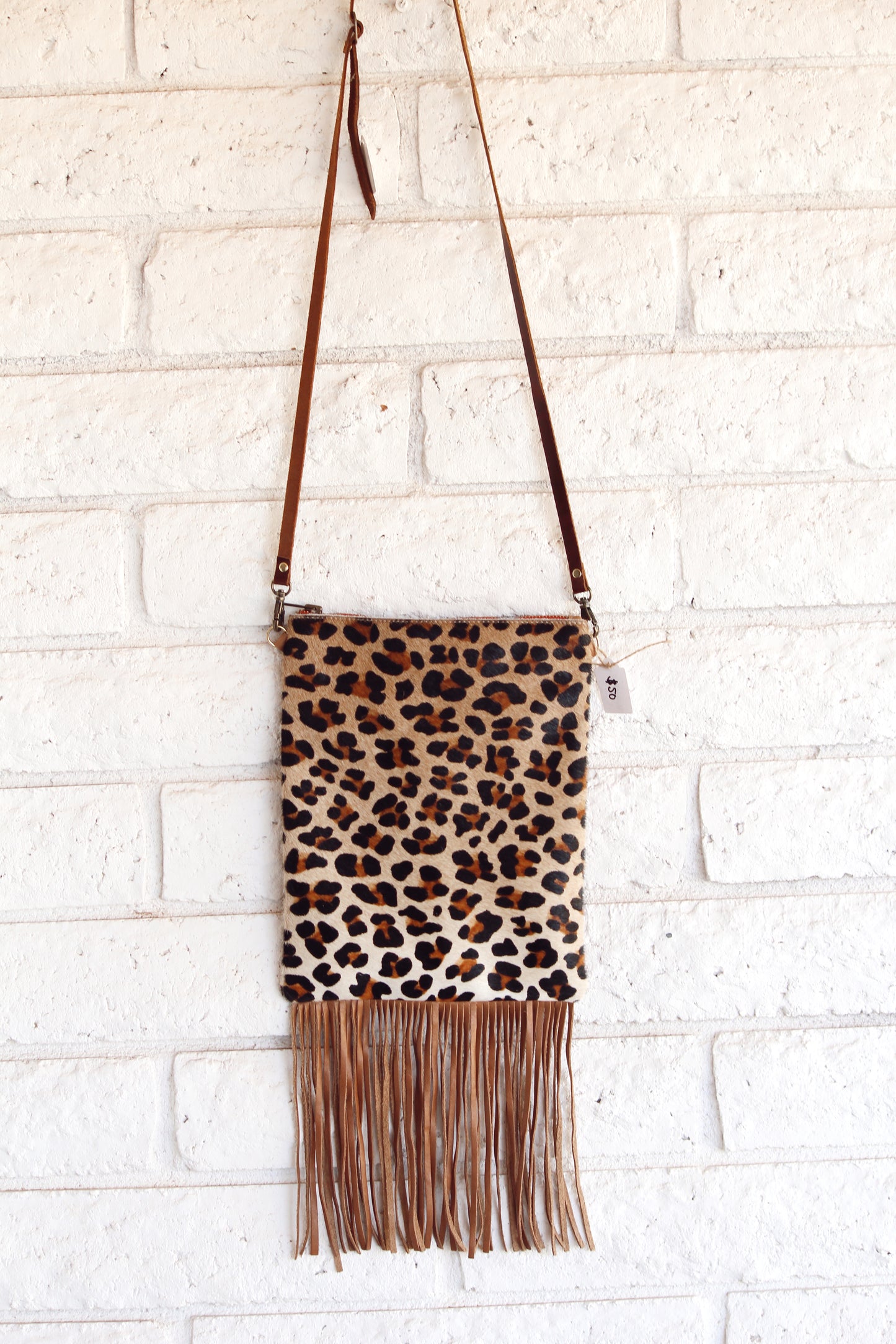 Cheetah Fringe Purse